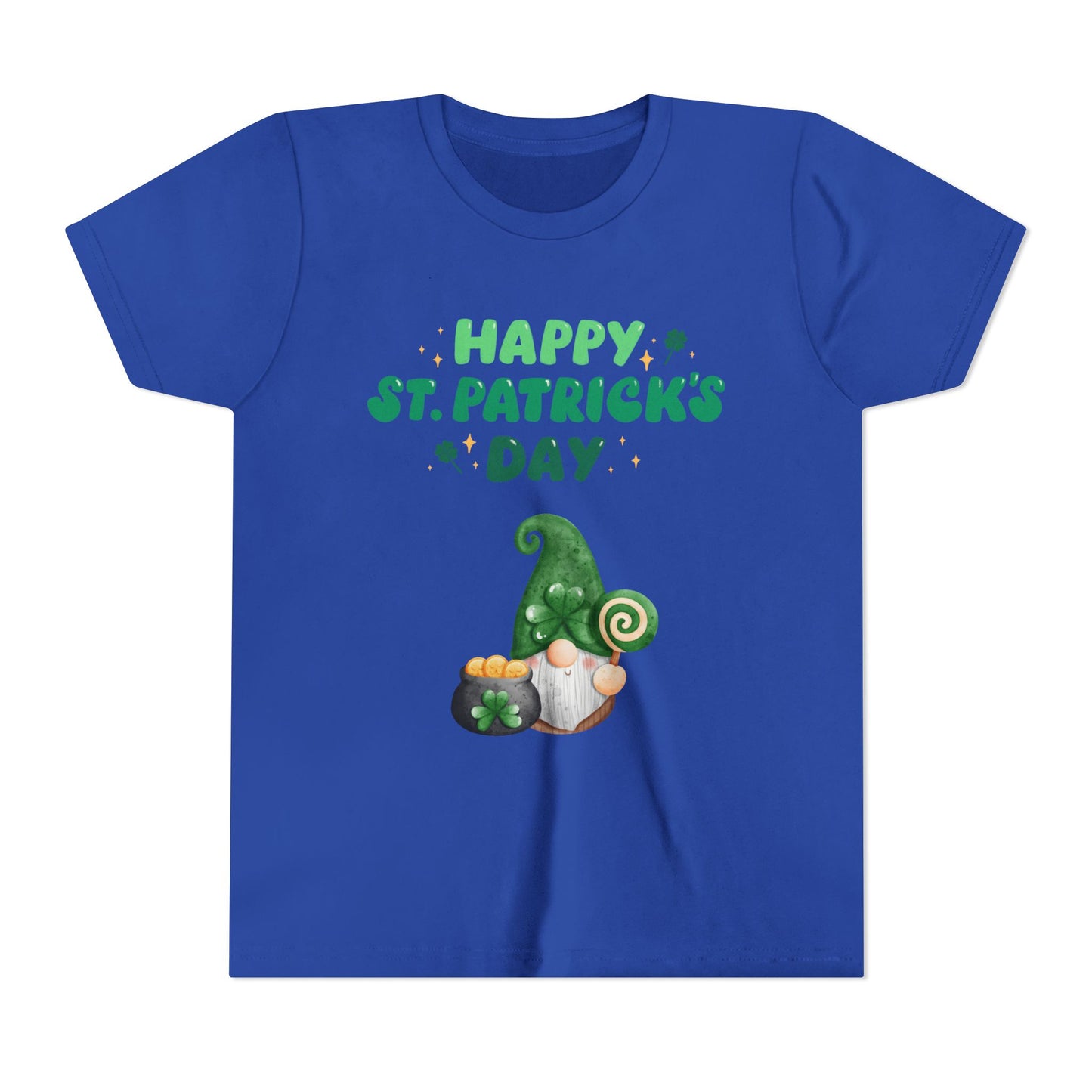 Happy St. Patrick's Day Gnome Youth Tee | Shamrock, Pot of Gold