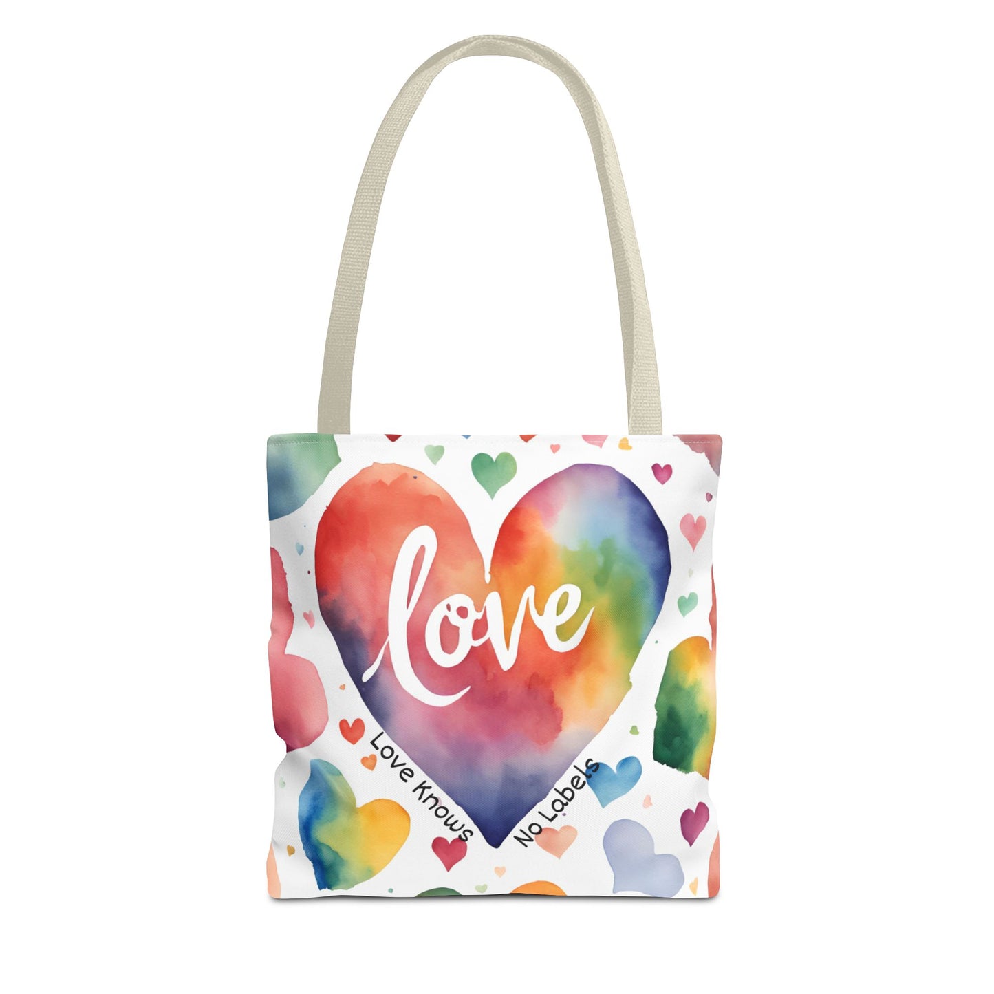 Love Knows No Labels - Hearts, Hearts, Hearts Tote Bag - Embrace Every Difference