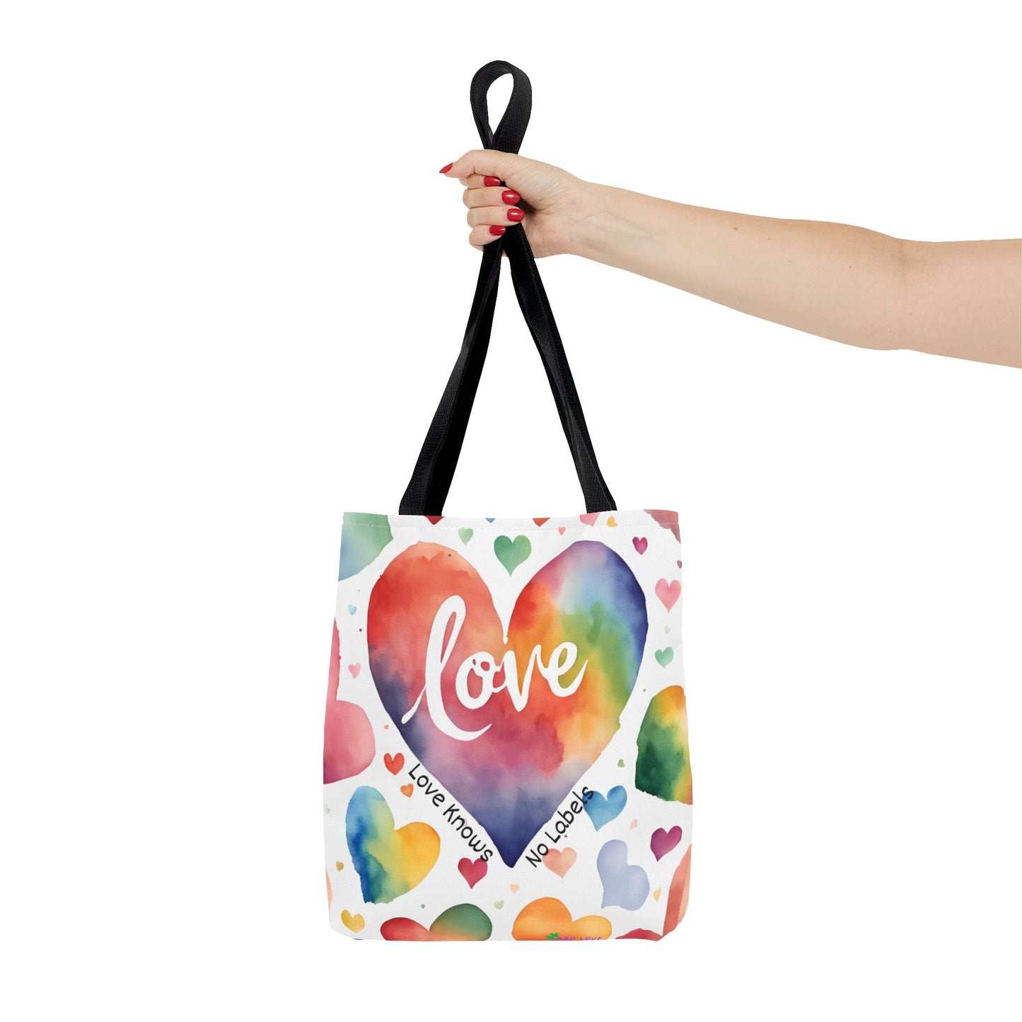Love Knows No Labels - Hearts, Hearts, Hearts Tote Bag - Embrace Every Difference
