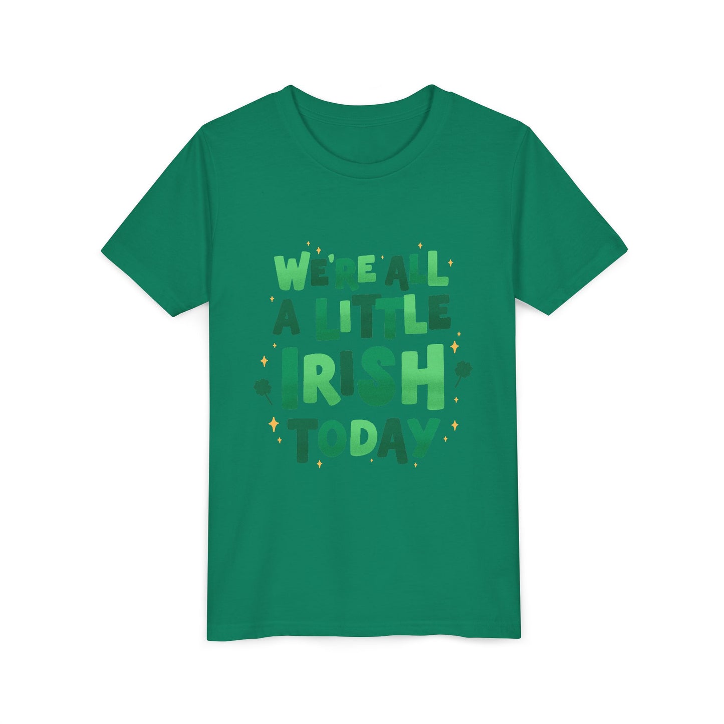 We are All A Little Irish Today Youth Tee | St. Patricks Day Shamrock Shirt