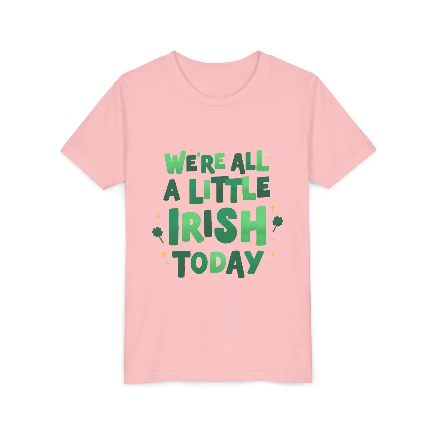 We are All A Little Irish Today Youth Tee | St. Patricks Day Shamrock Shirt