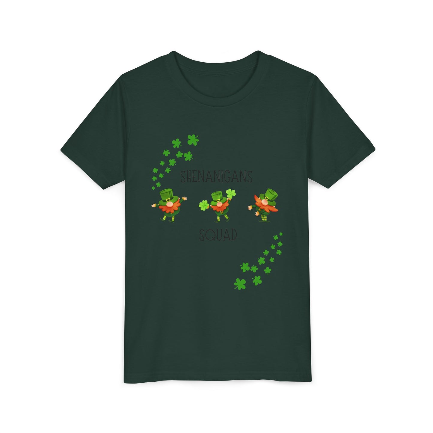 Shenanigans Squad Youth Tee | St. Patrick's Day Leprechaun Shamrock Shirt