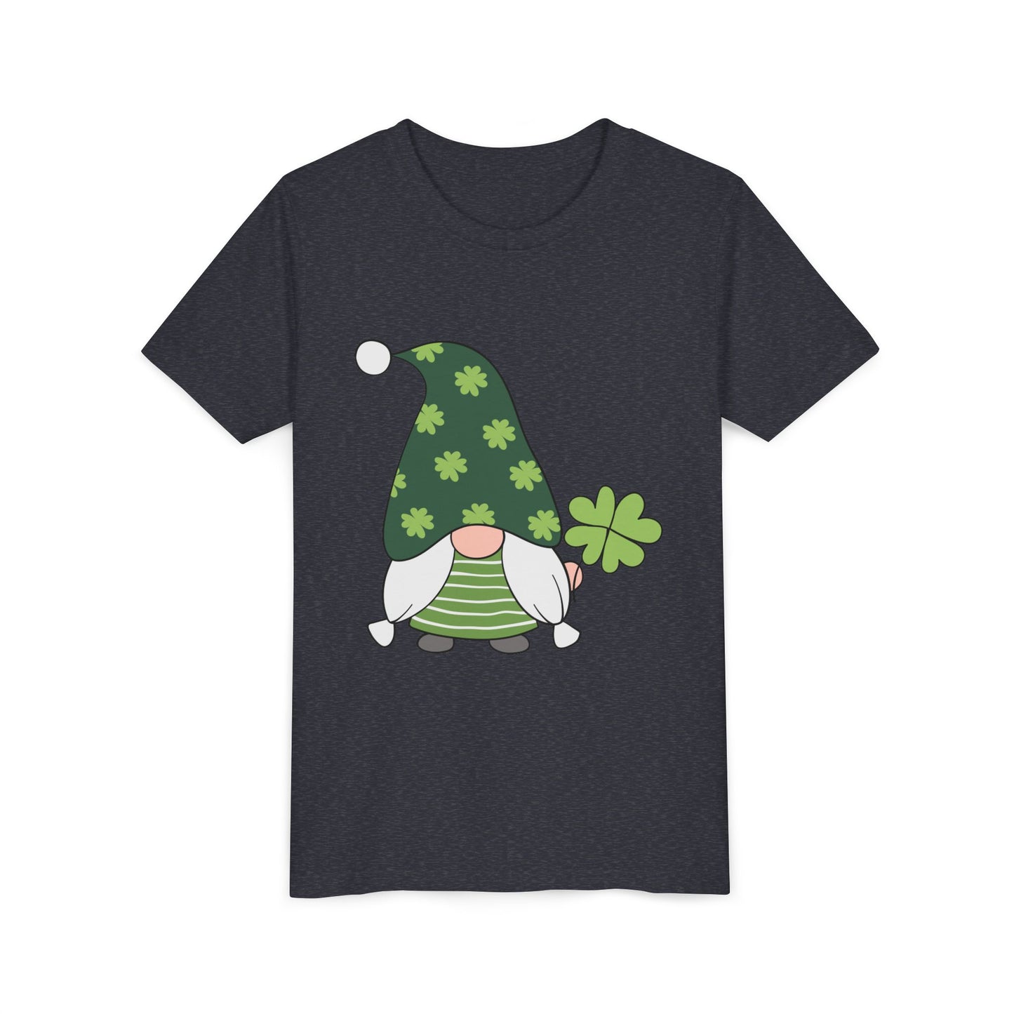 Shamrock Gnome Youth Tee | St. Patrick's Day Clover Kids Shirt